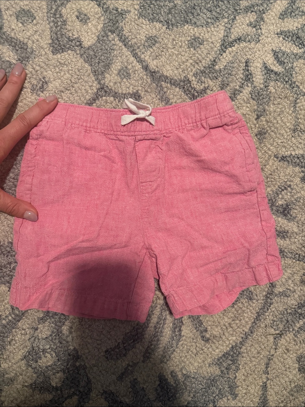 Janie and Jack Pink Linen-Blend Shorts